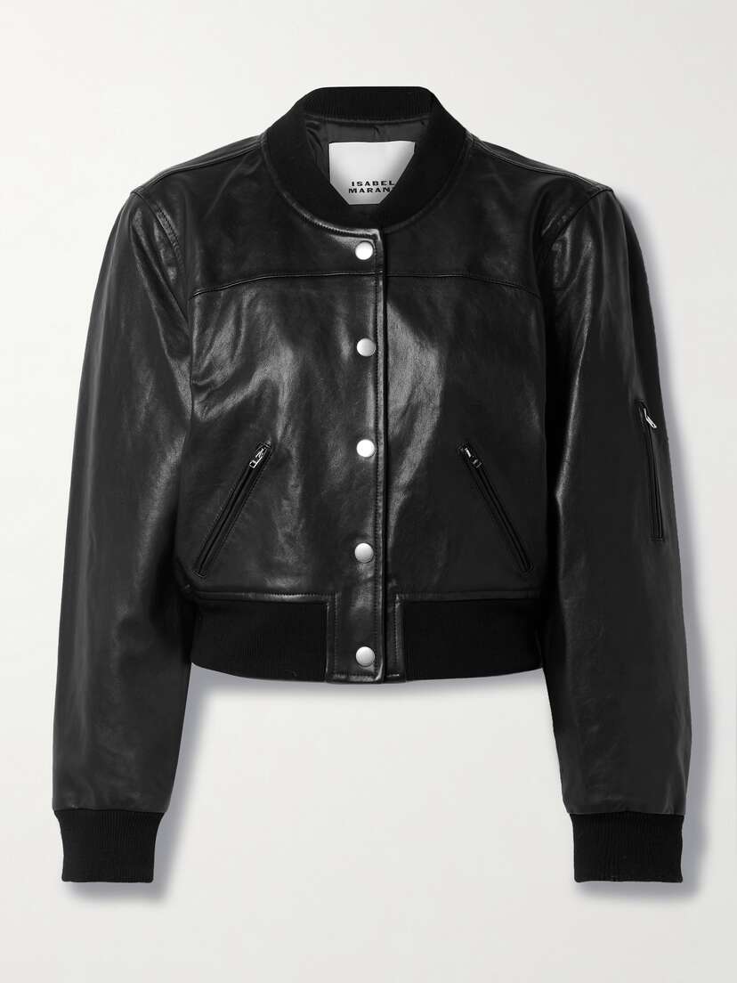 Isabel Marant Adriel Leather Bomber Jacket