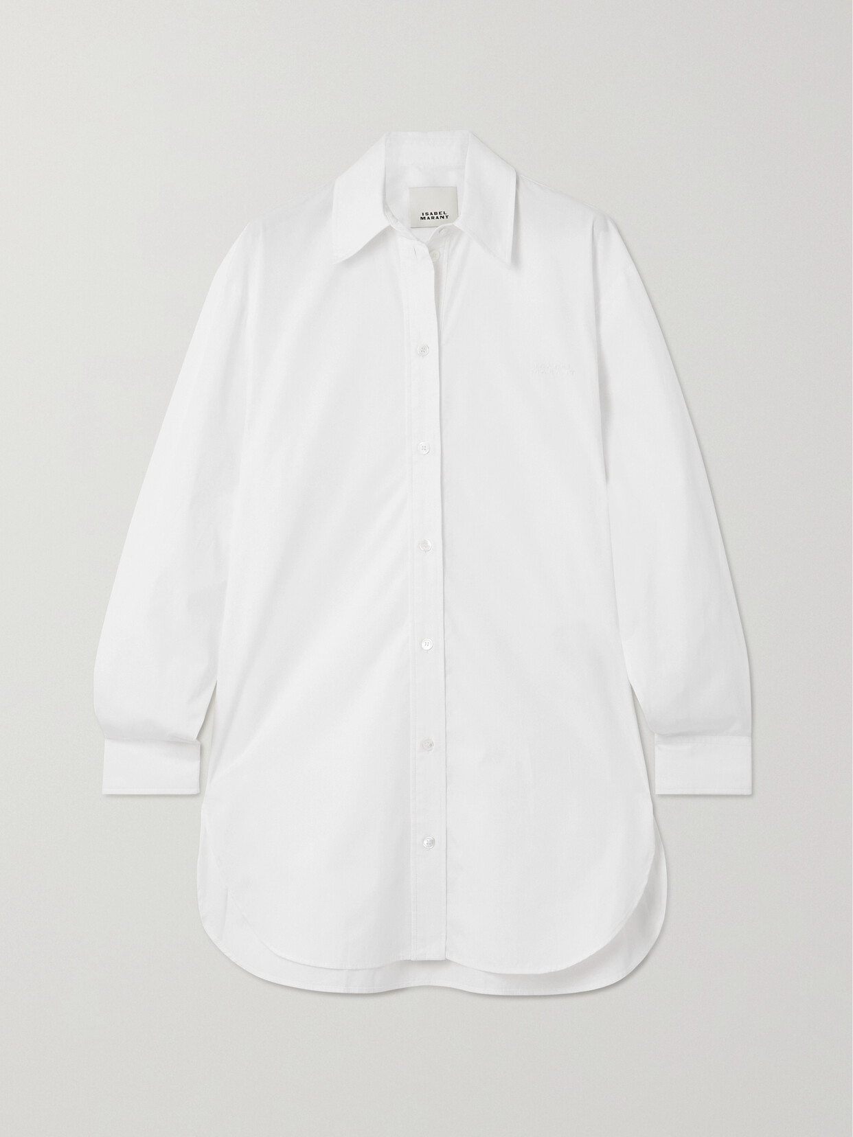 Shop Isabel Marant Cylvany Cotton-poplin Shirt In White