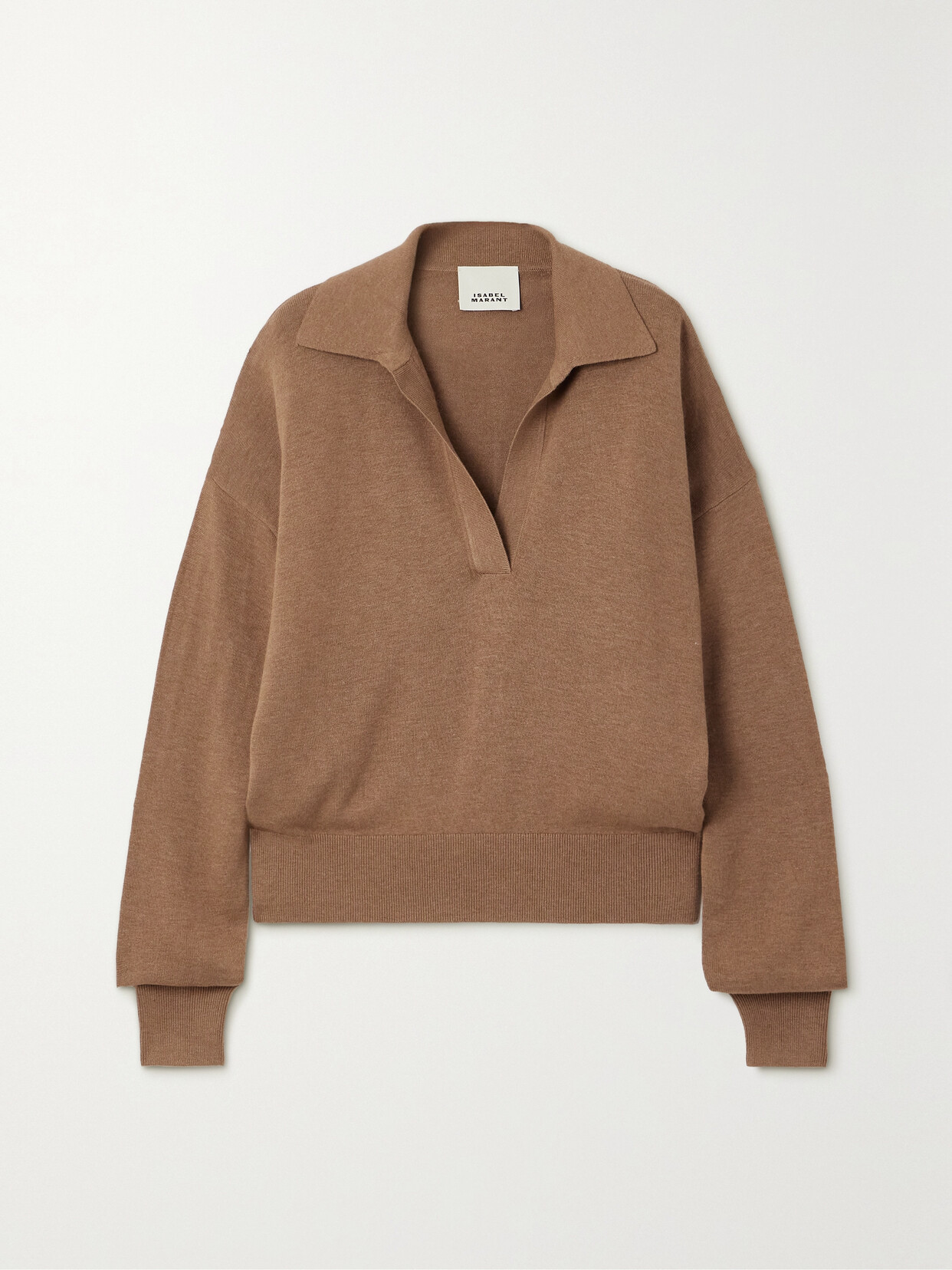 Isabel Marant - Galix Knitted Polo Shirt - Brown