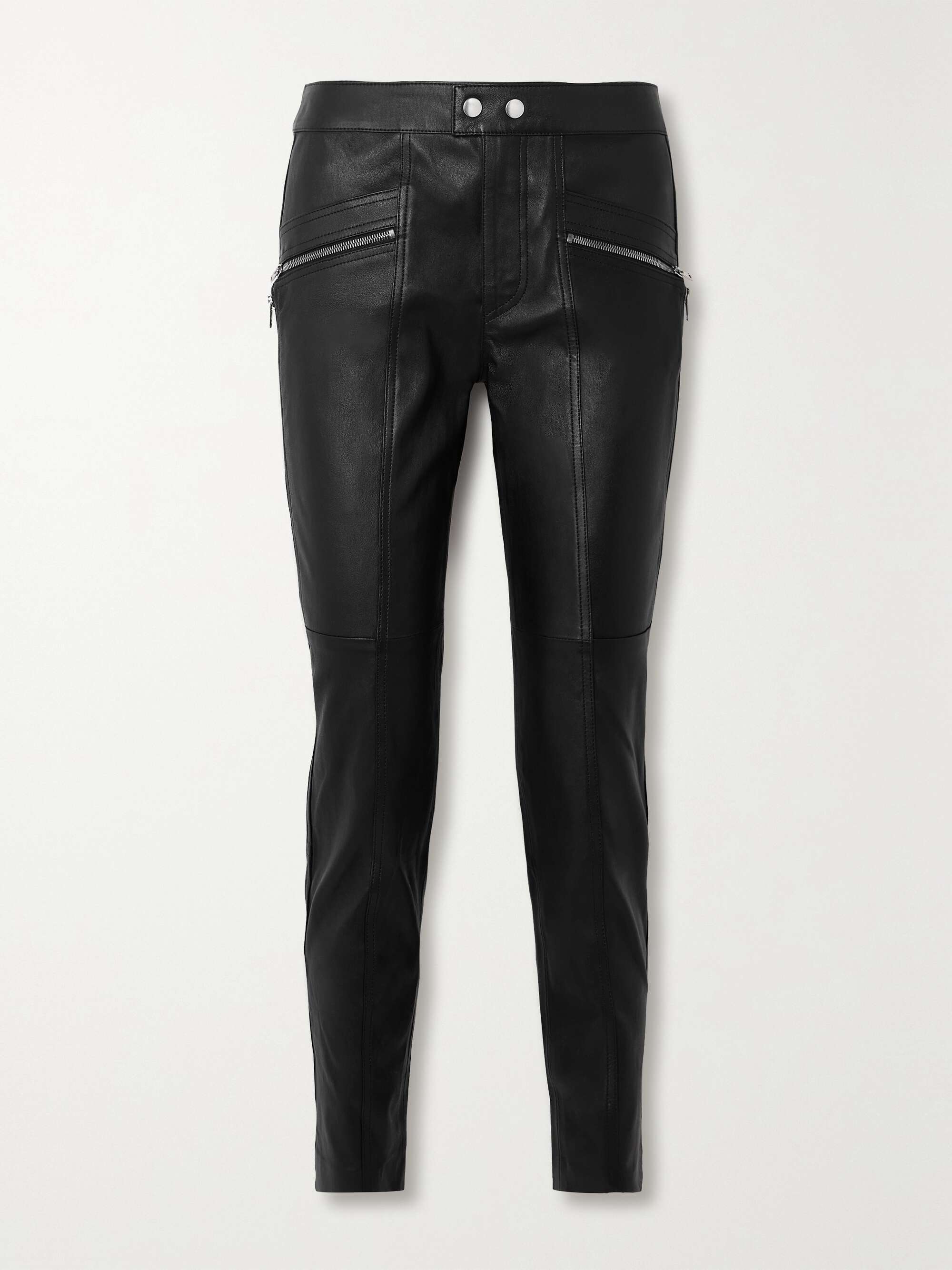 ISABEL MARANT Hizilis leather slim-leg pants | NET-A-PORTER