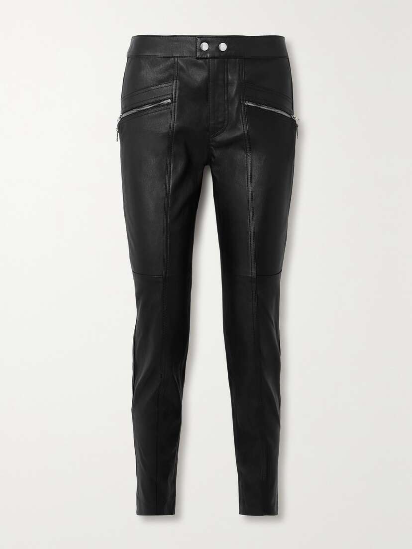 Isabel Marant Hizilis Leather Slim-leg Pants