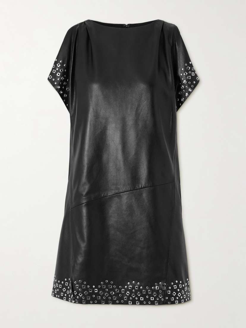 Isabel Marant Evani Embellished Leather Mini Dress
