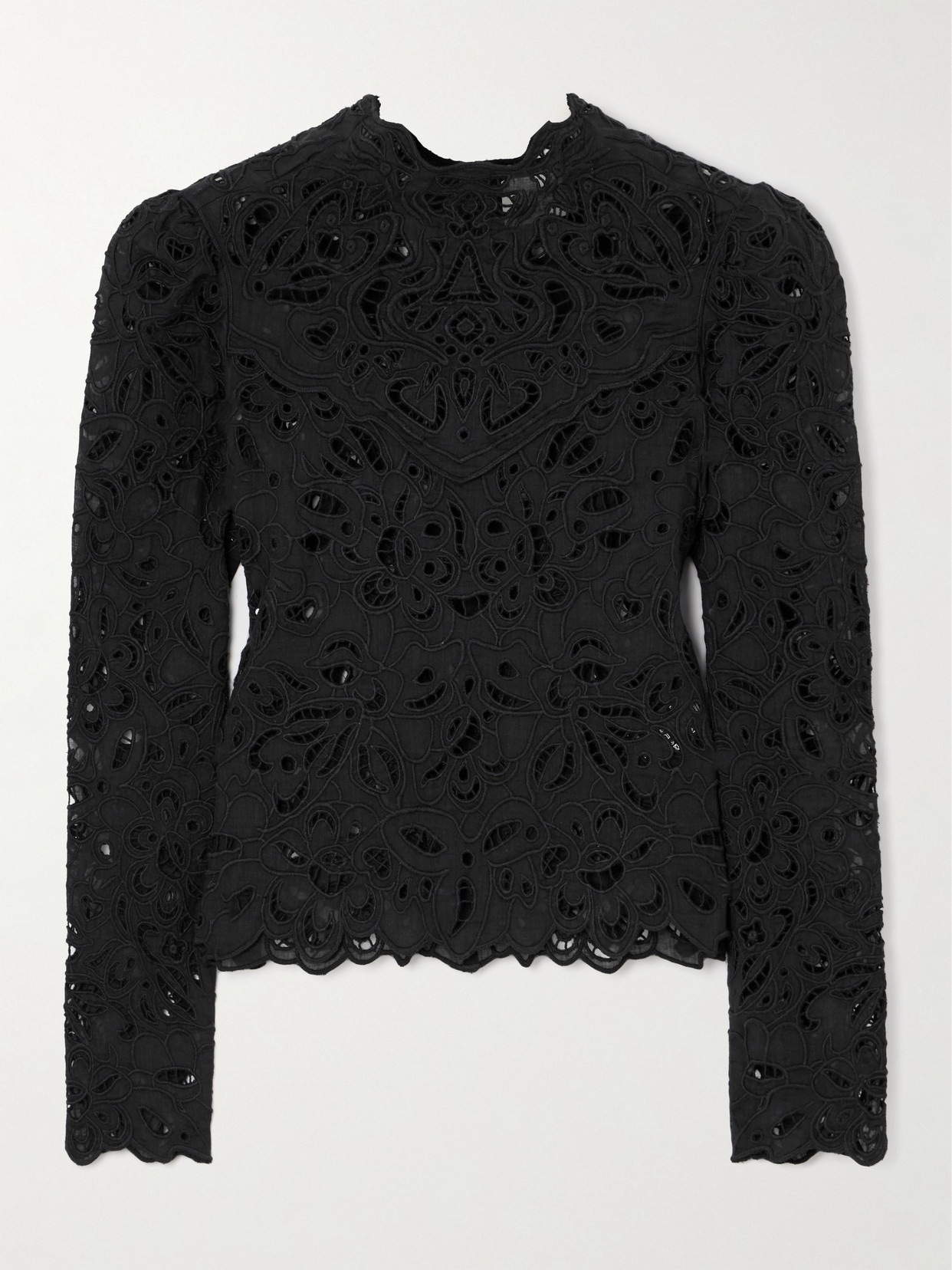 Isabel Marant - Delphi Broderie Anglaise Ramie Blouse - Black