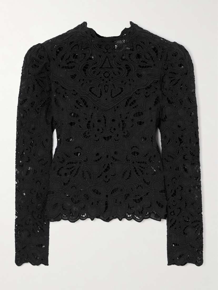Isabel Marant Delphi Broderie Anglaise Ramie Blouse
