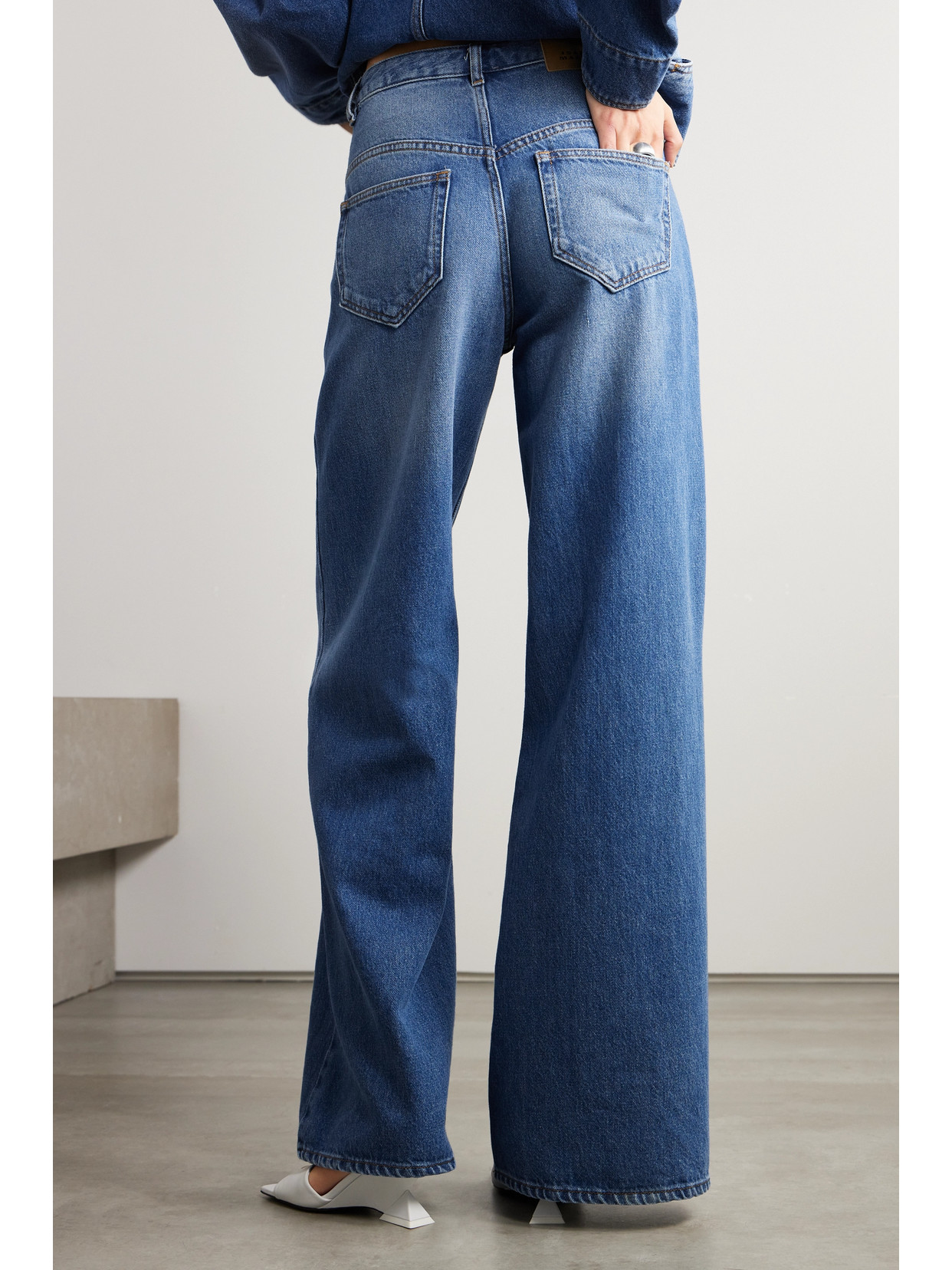 Shop Isabel Marant Lemony High-rise Wide-leg Jeans In Blue