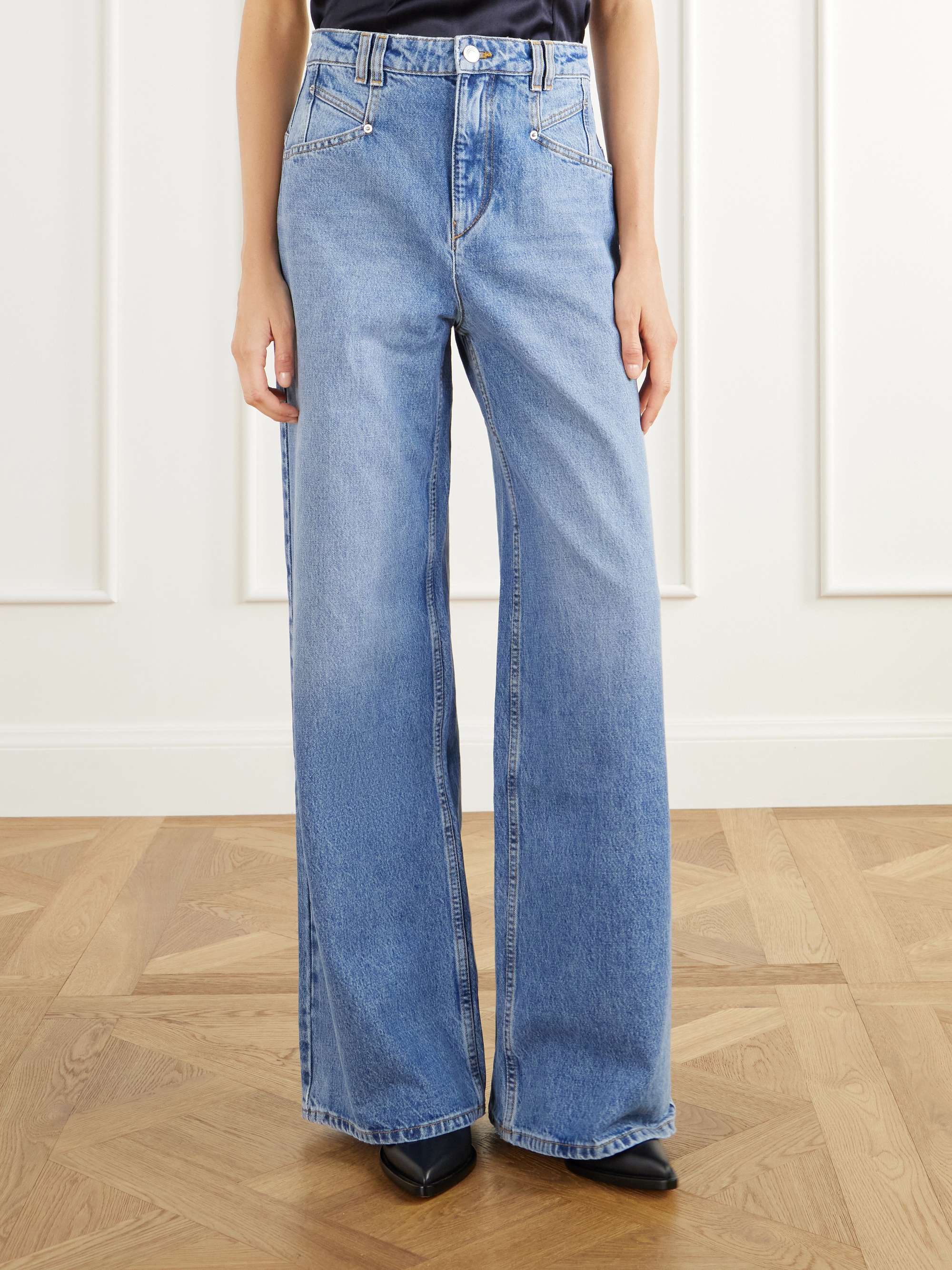 ISABEL MARANT Lemony high-rise wide-leg jeans