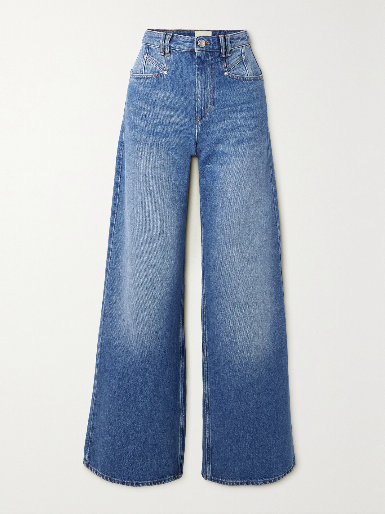 Isabel Marant Lemony High-rise Wide-leg Jeans In Blue