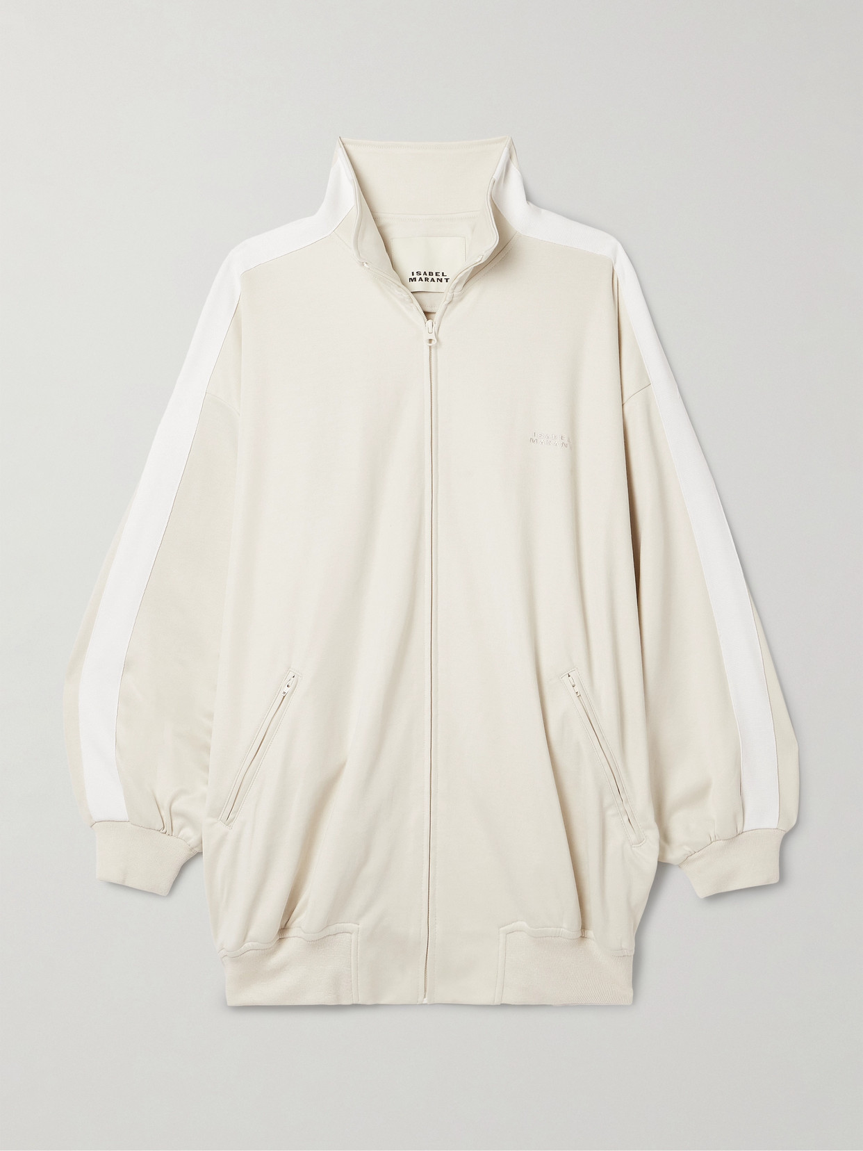 Shop Isabel Marant Rejane Jersey Jacket In Ecru