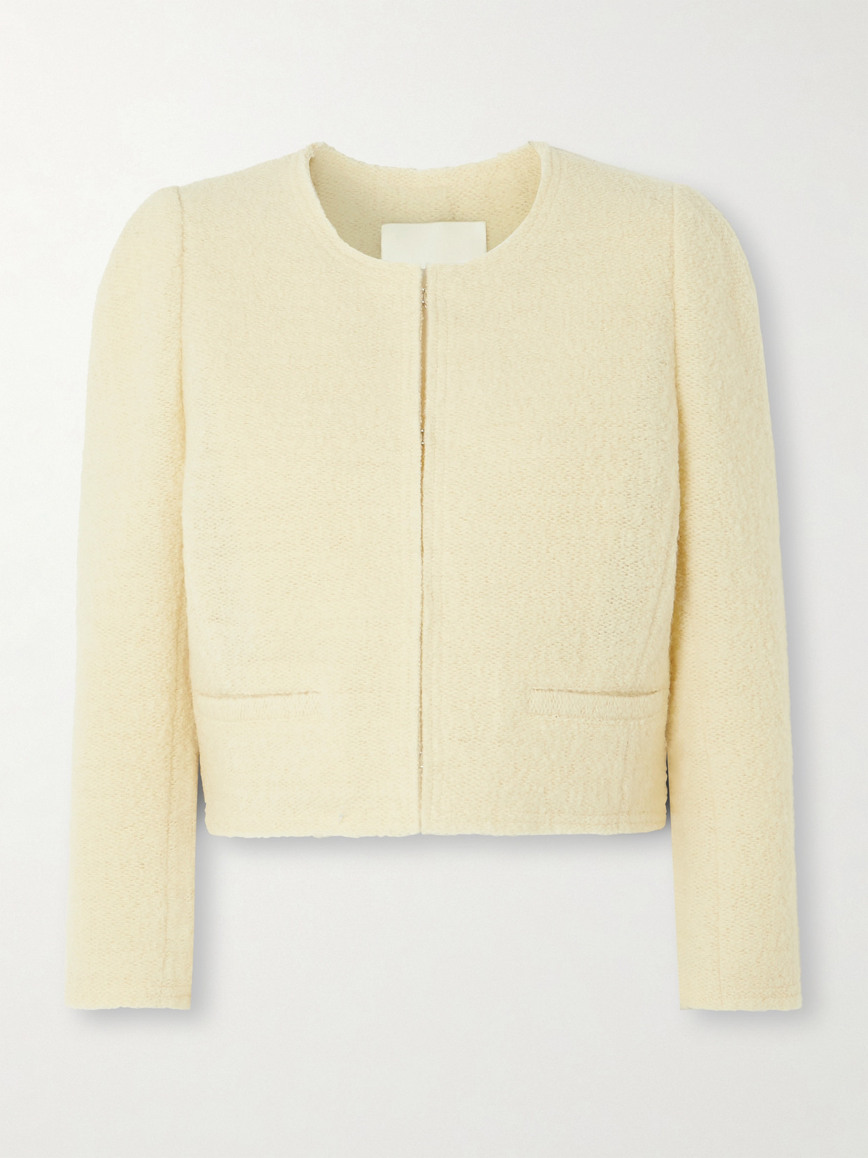 Shop Isabel Marant Pully Wool-blend Tweed Jacket In Ecru