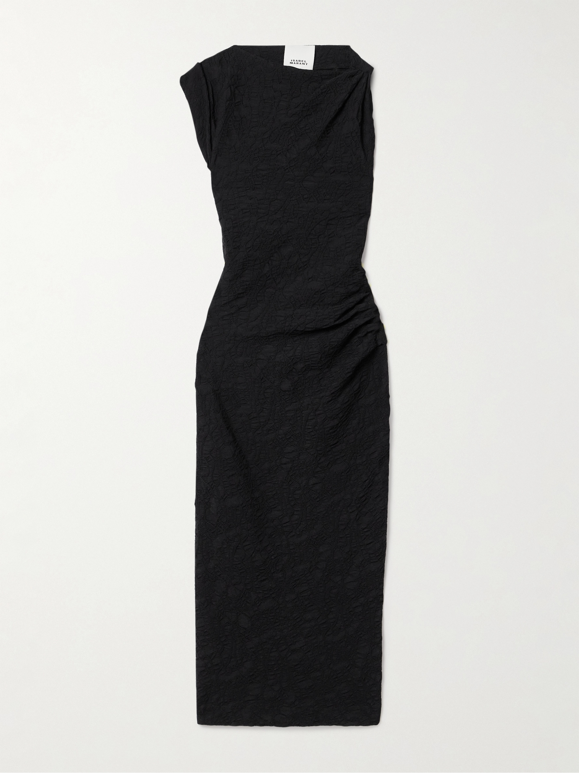 Isabel Marant Franzy ruched cotton-blend jacquard-knit maxi dress