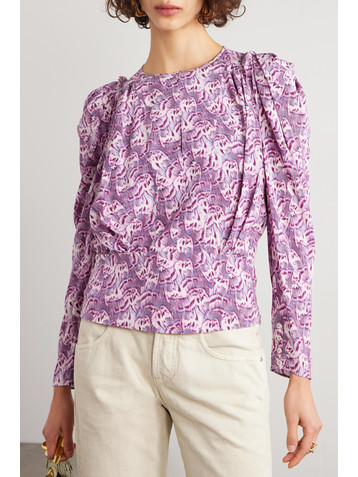 Isabel Marant Zarga printed silk-blend crepe de chine blouse