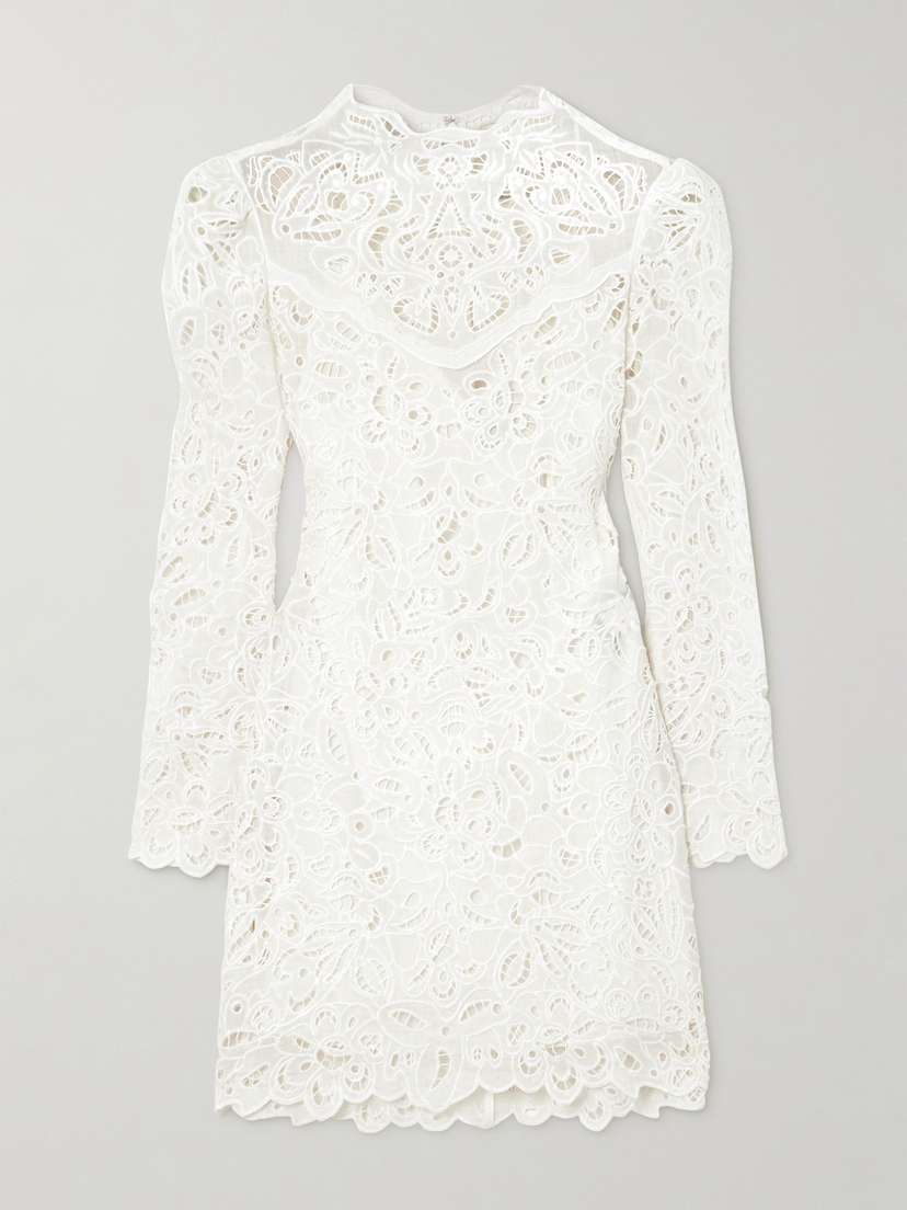 Isabel Marant Daphne Broderie Anglaise Ramie Mini Dress