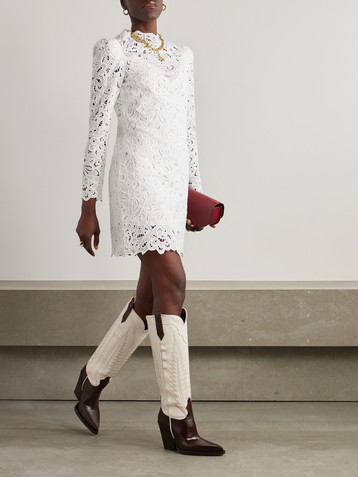 Isabel Marant Daphne broderie anglaise ramie mini dress