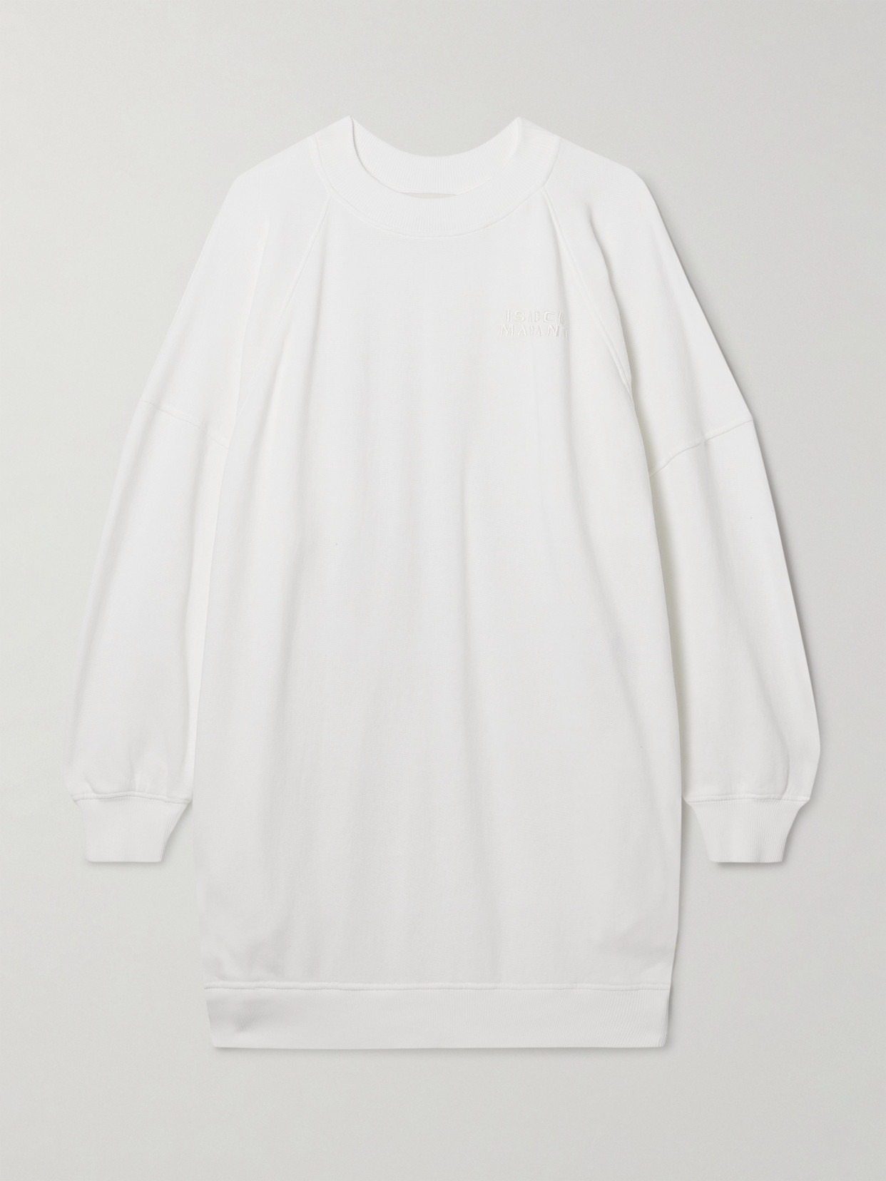 Isabel Marant - Tenery Embroidered Cotton-jersey Mini Dress - White