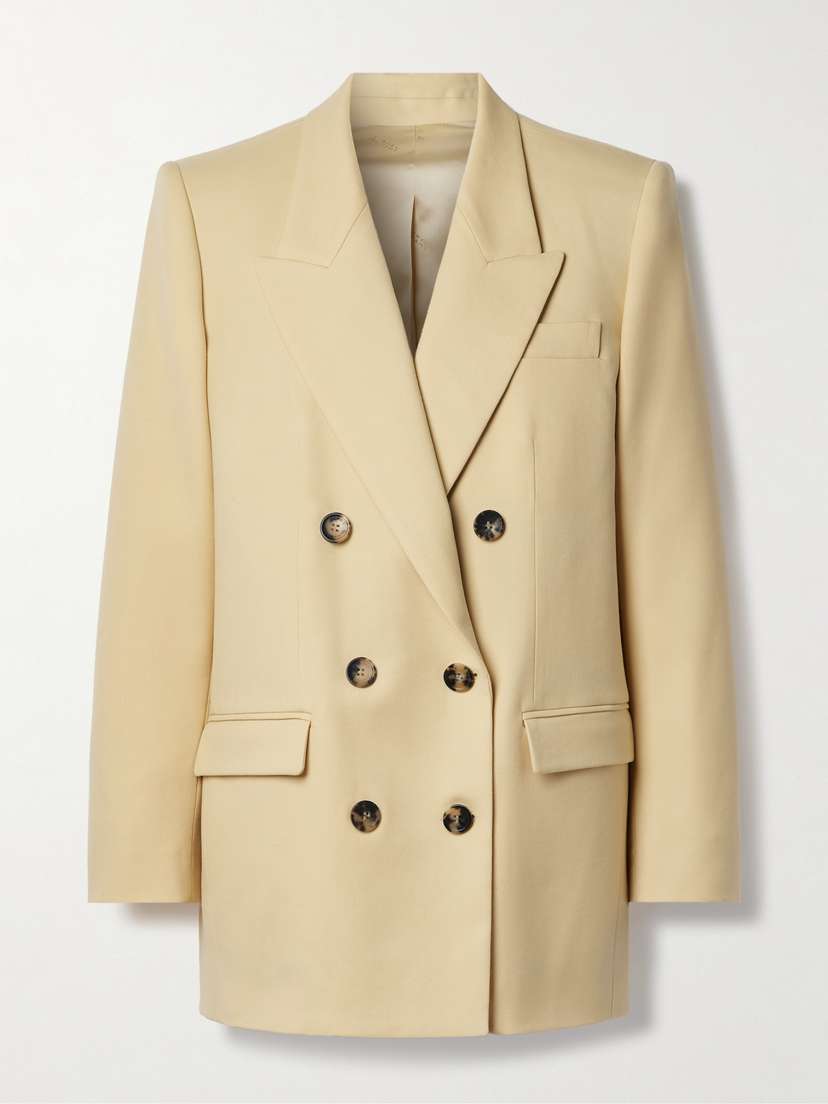Isabel Marant Nevimea Double-breasted Wool-twill Blazer