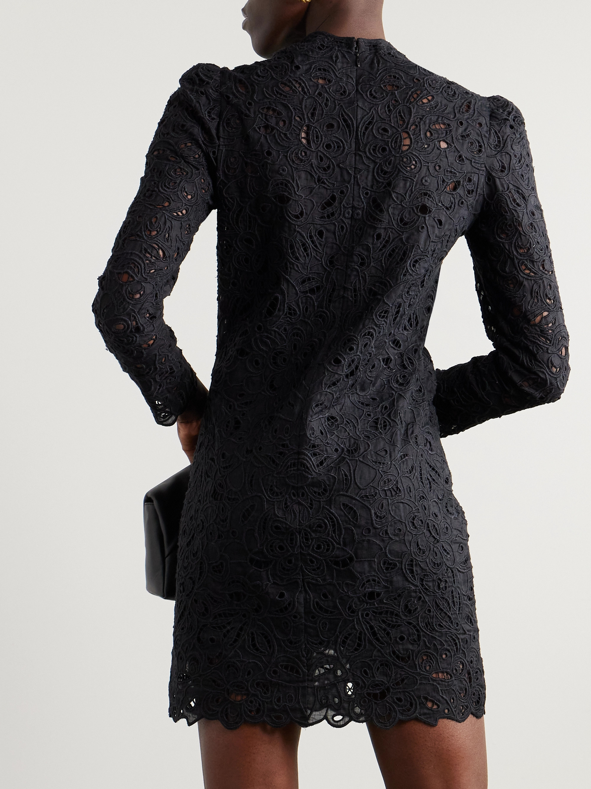 Isabel Marant Daphne broderie anglaise ramie mini dress thumbnail