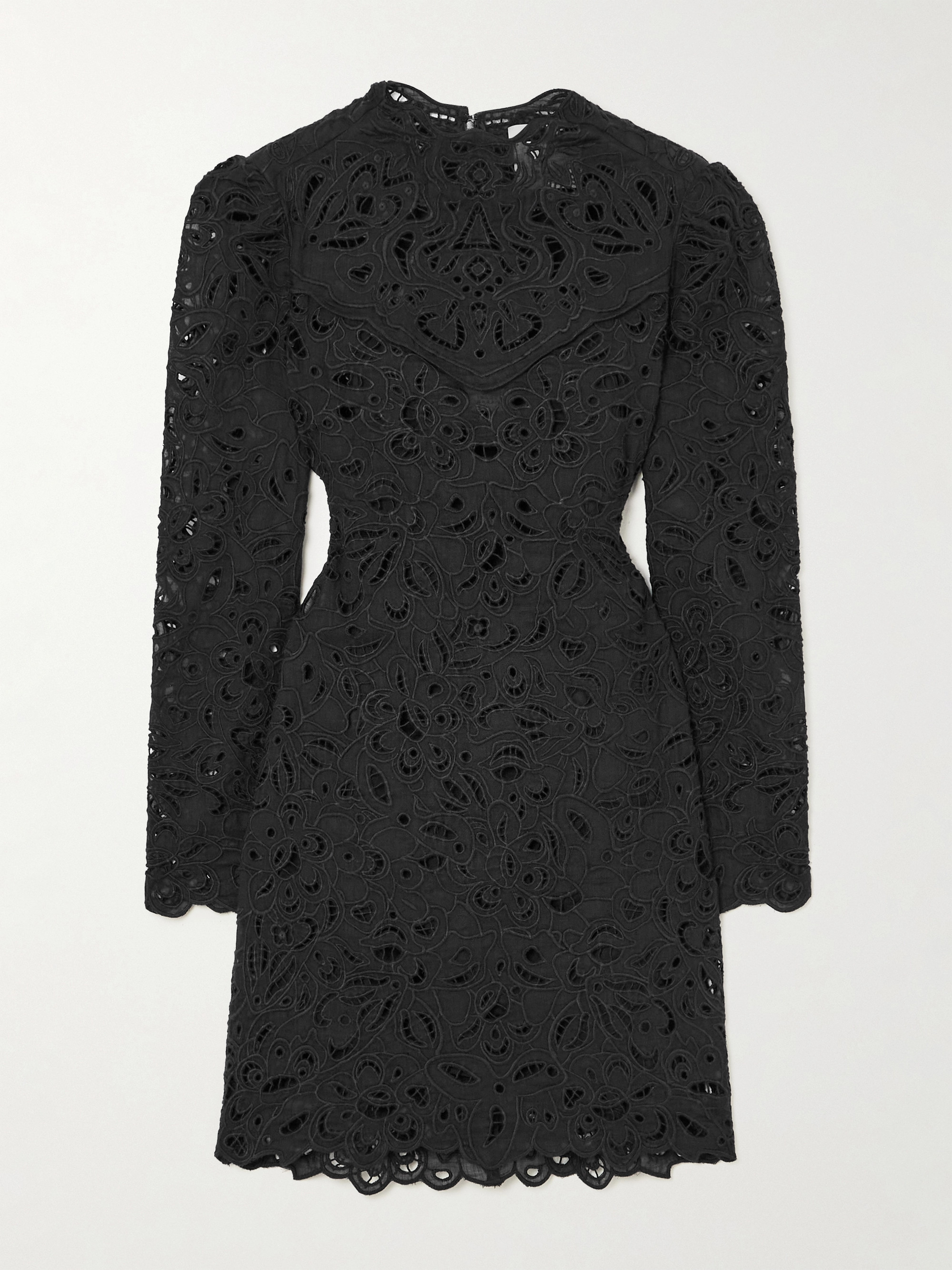 Isabel Marant Daphne broderie anglaise ramie mini dress thumbnail