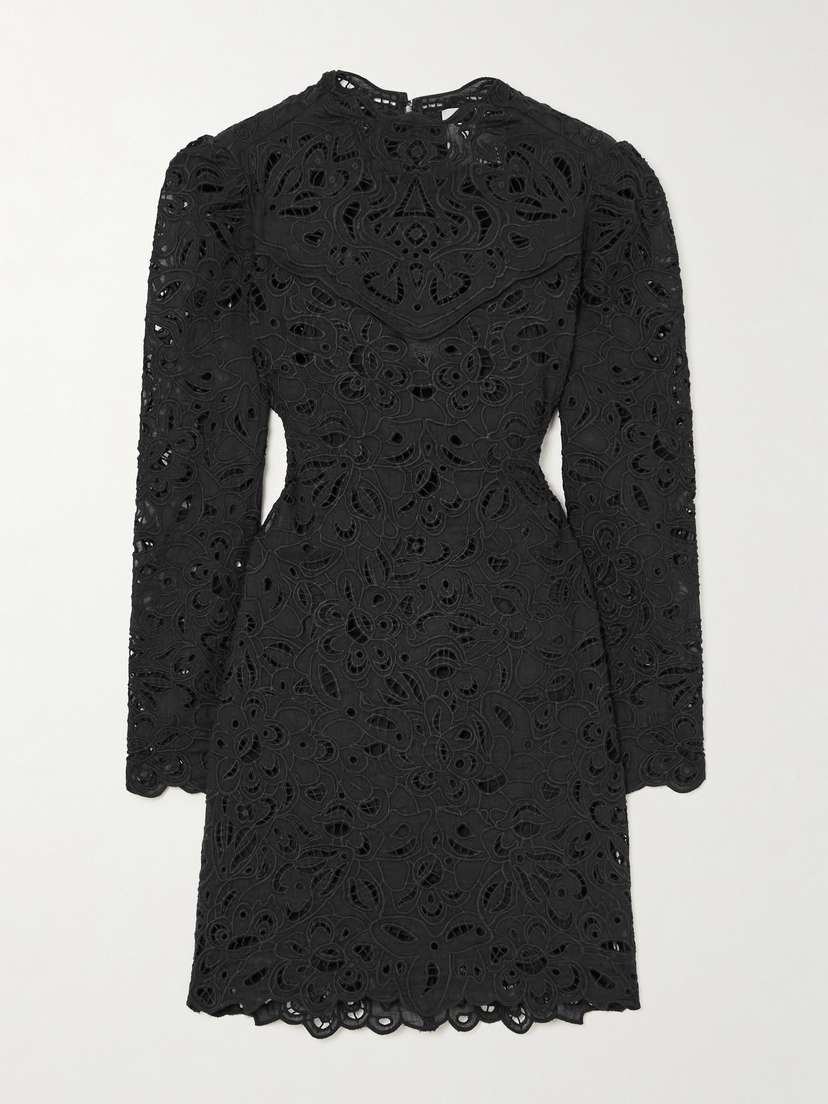 Isabel Marant Daphne Broderie Anglaise Ramie Mini Dress