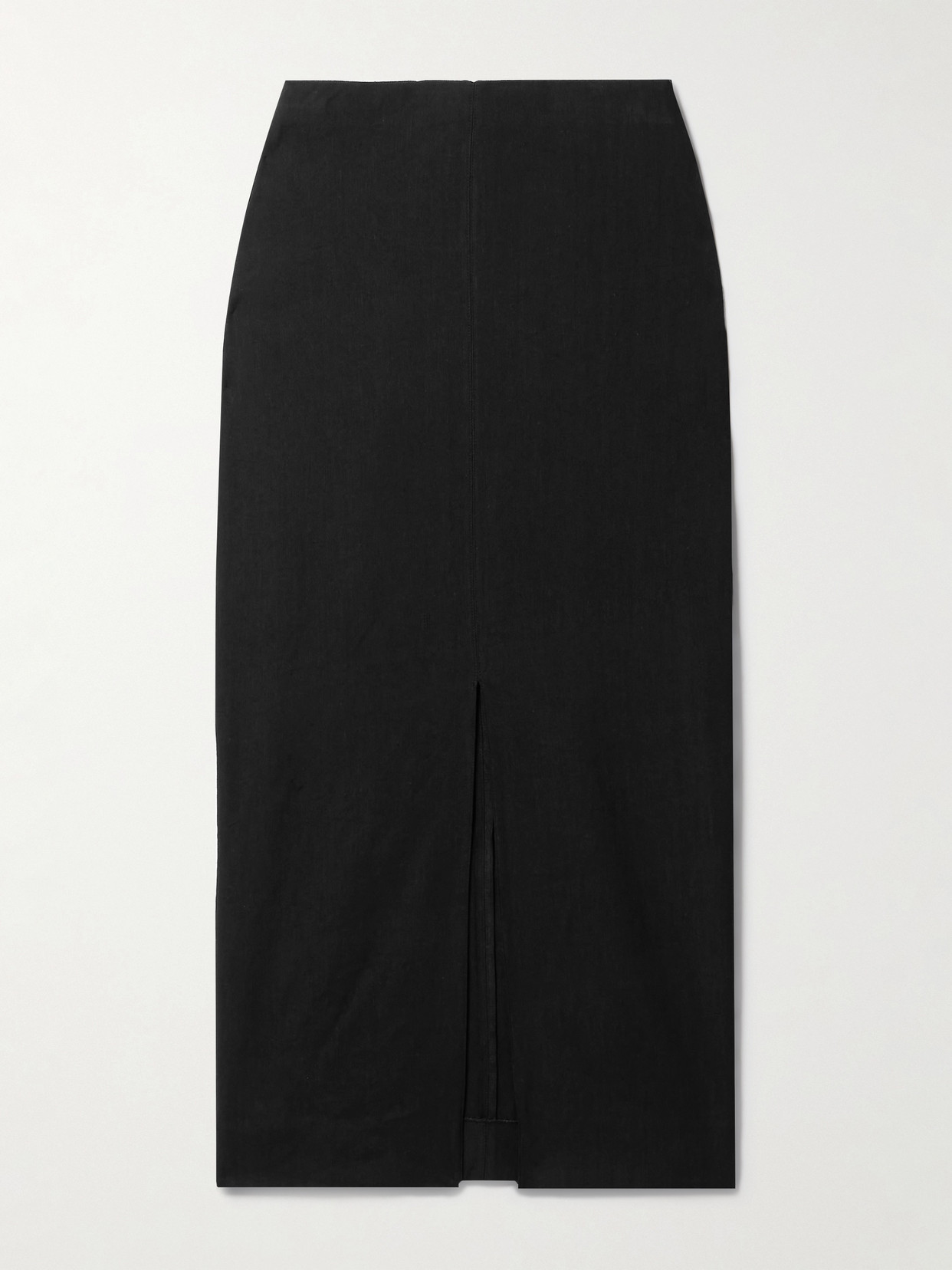 Isabel Marant Marine Serre Cady Front Slit Midi Skirt In Black