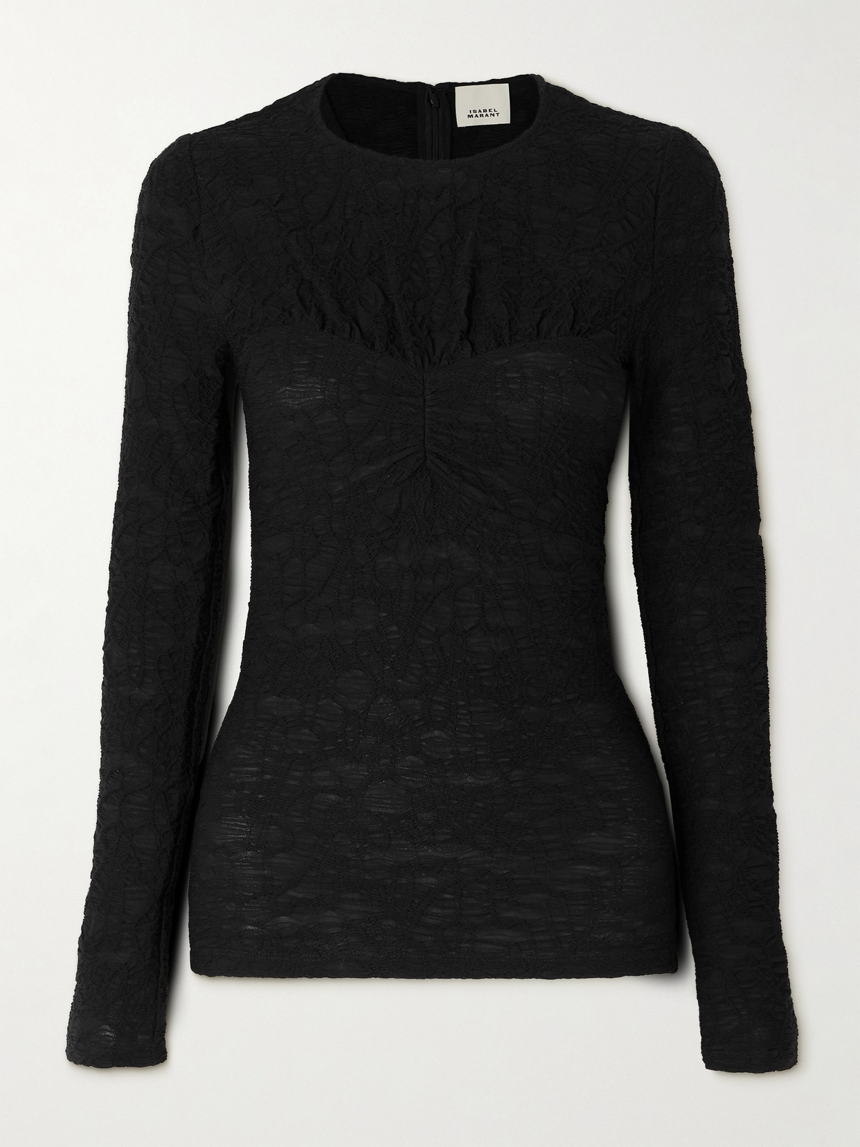 Isabel Marant Floride Cotton-blend Jacquard Top - Black