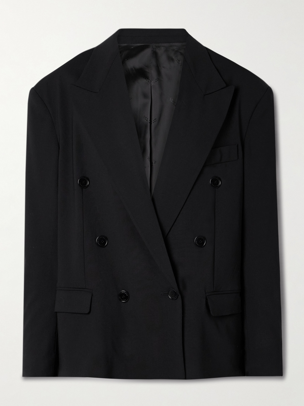 Isabel Marant - Klero Double-breasted Grain De Poudre Wool-blend Blazer - Black
