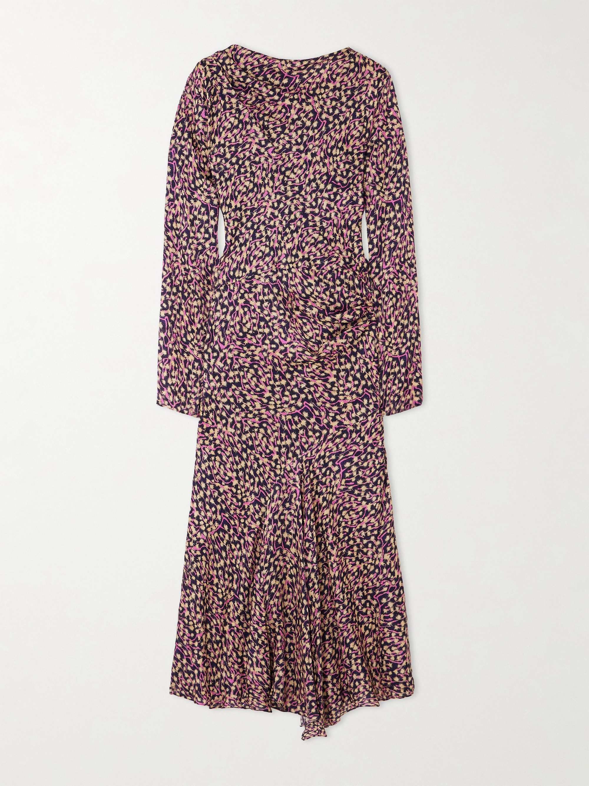 Isabel Marant Ulani asymmetric gathered crepe midi dress