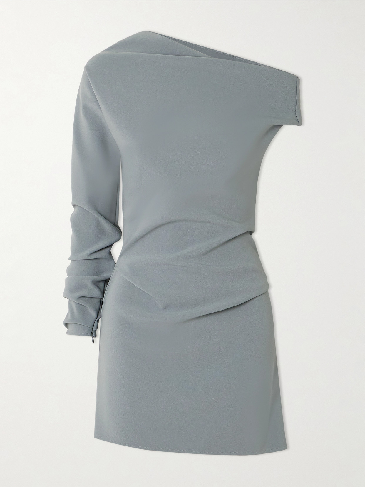 Maticevski - Aroma One-sleeve Stretch-crepe Mini Dress - Gray