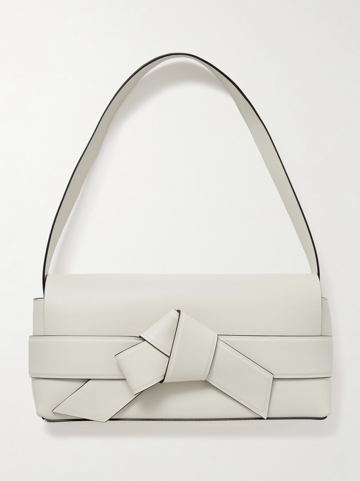 Acne Studios - Knotted Leather Shoulder Bag - White