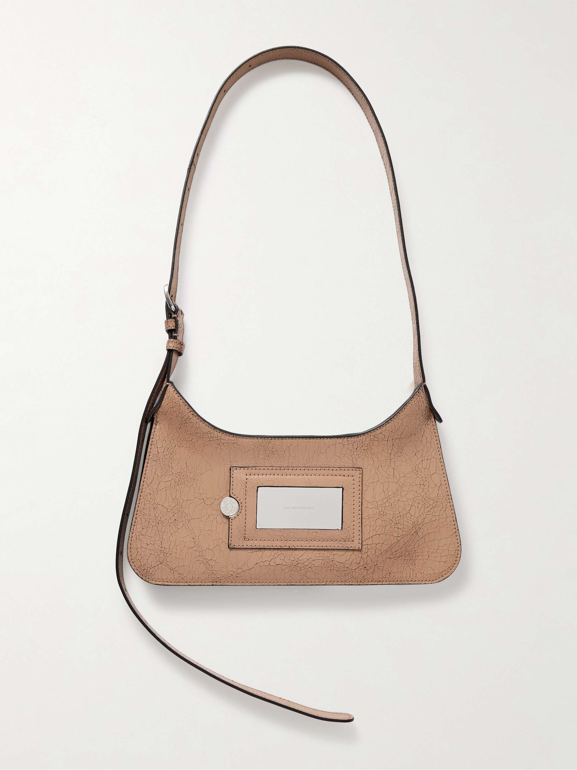 ACNE STUDIOS Mini cracked-leather shoulder bag | NET-A-PORTER ACNE STUDIOS Mini cracked-leather shoulder bag | NET-A-PORTER