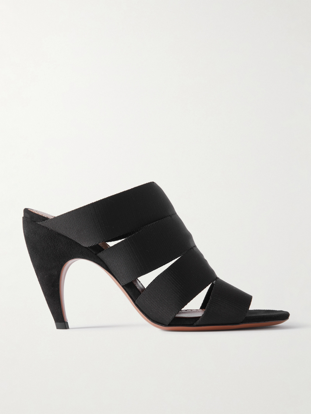 Alaïa Elastic Mules In Noir In Black
