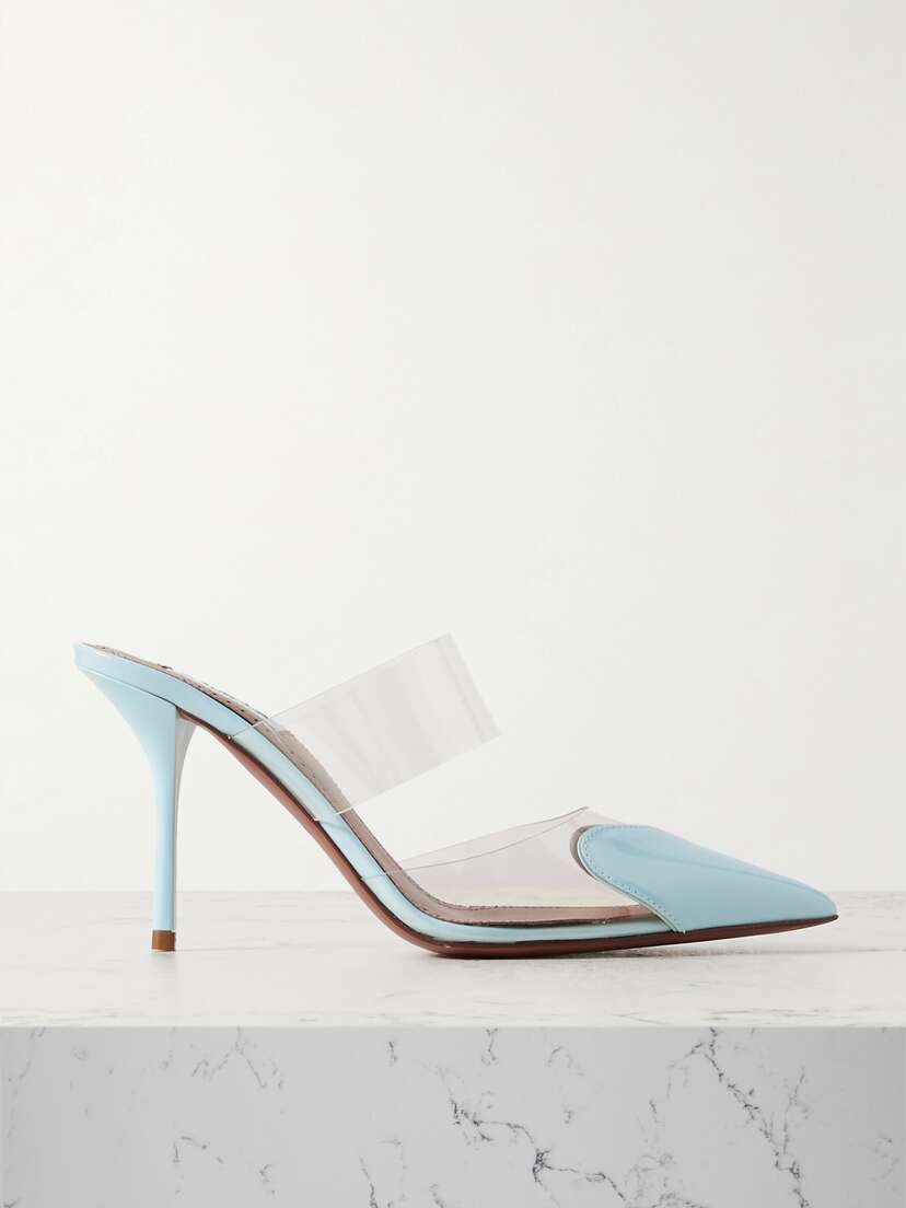 Alaïa Cœur 90 Pu And Patent-leather Mules