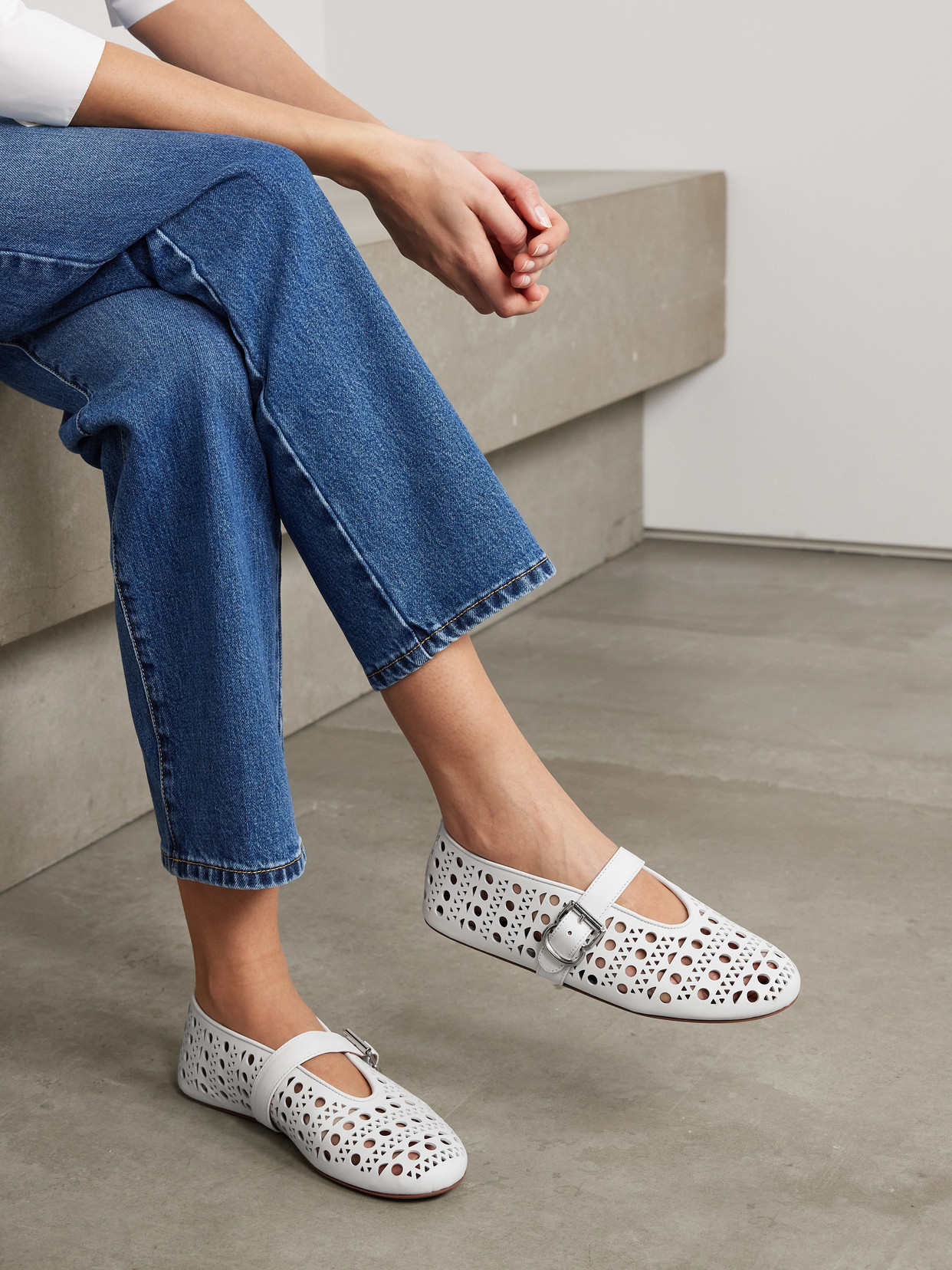 Alaïa - Perforated Ballet Flats