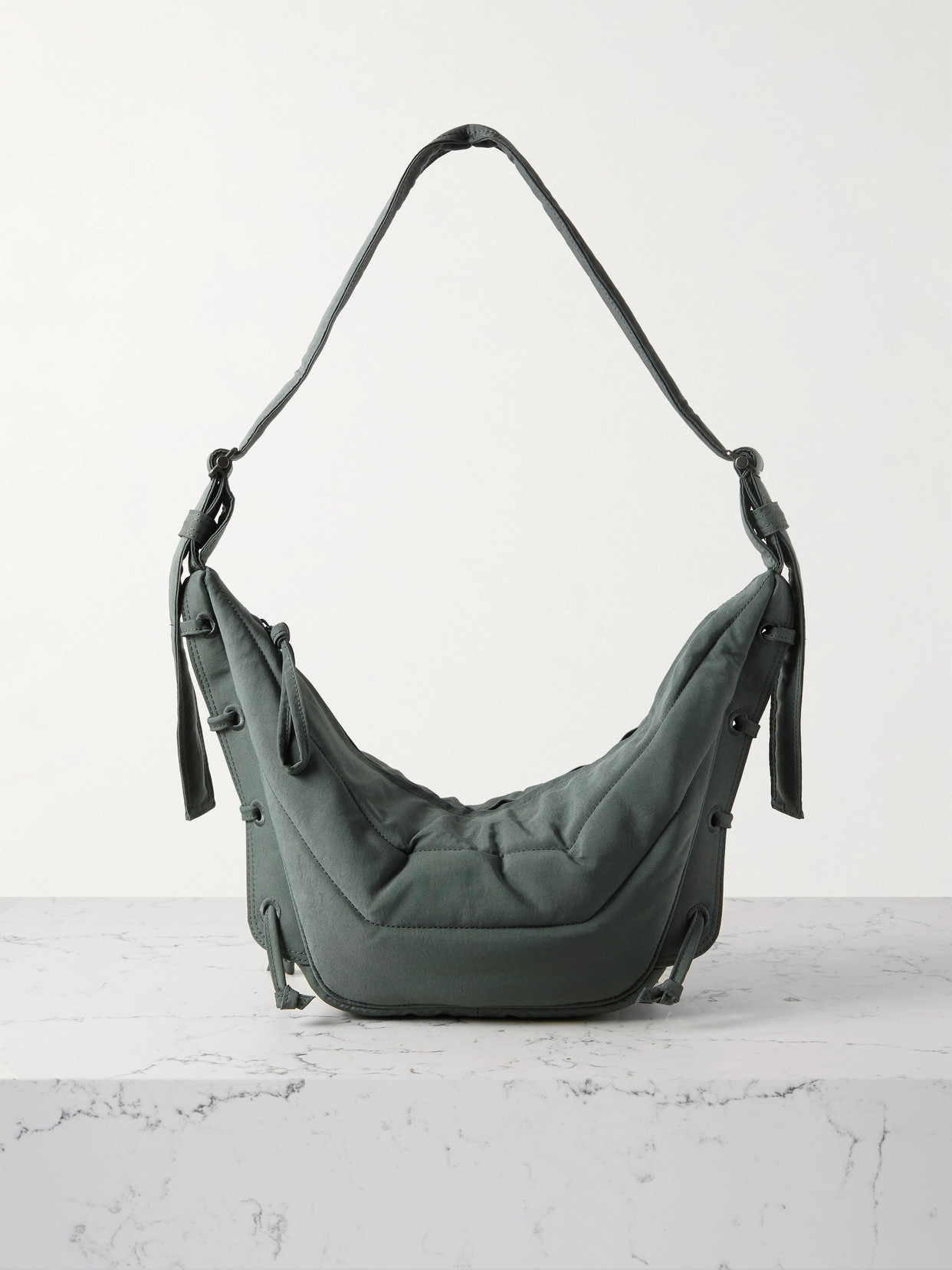 Lemaire Small Soft Game Shoulder Bag In Green