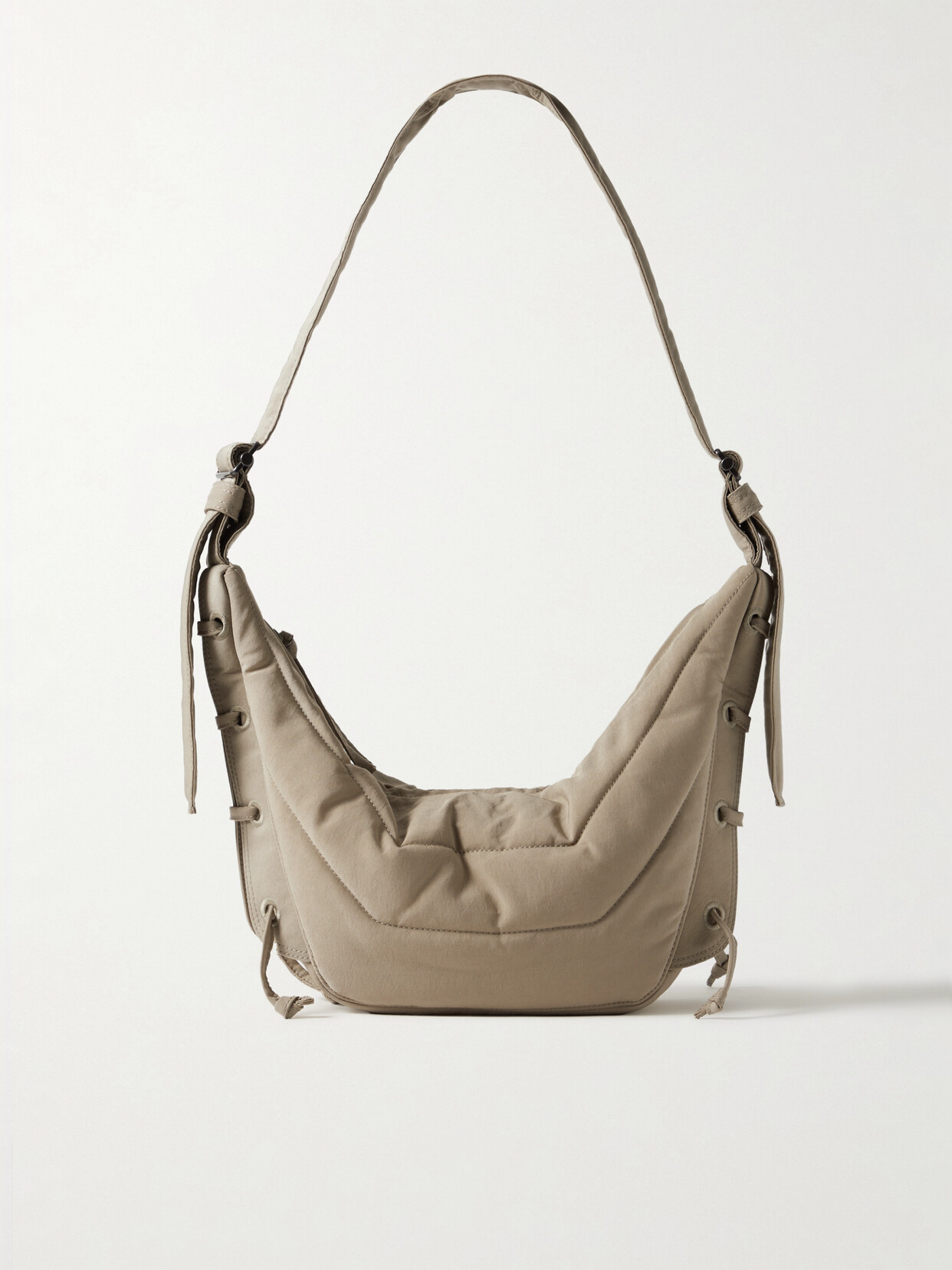 LEMAIRE - Soft Game Small Lace-up Padded Quilted Canvas Shoulder Bag - Neutrals