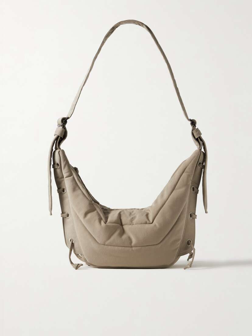 Lemaire Soft Game Small Lace-up Padded Quilted Canvas Shoulder Bag