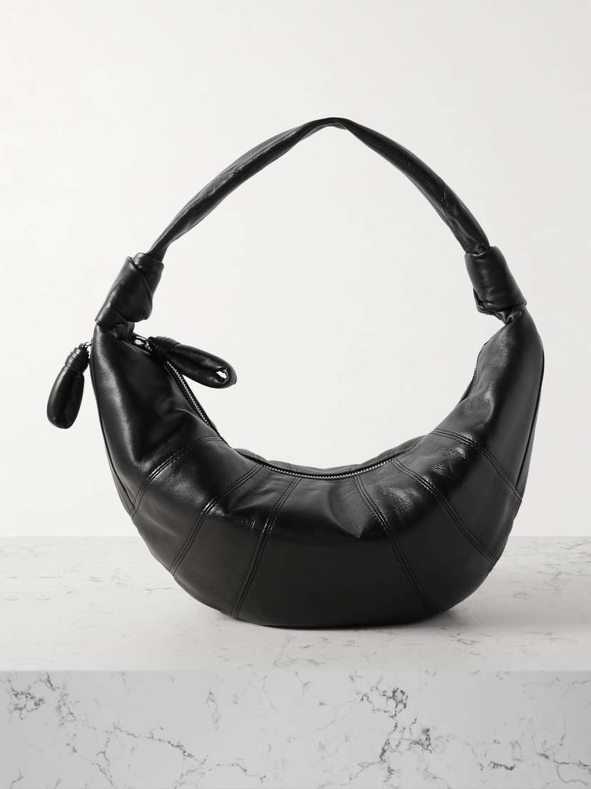 Lemaire Fortune Croissant Knotted Leather Shoulder Bag