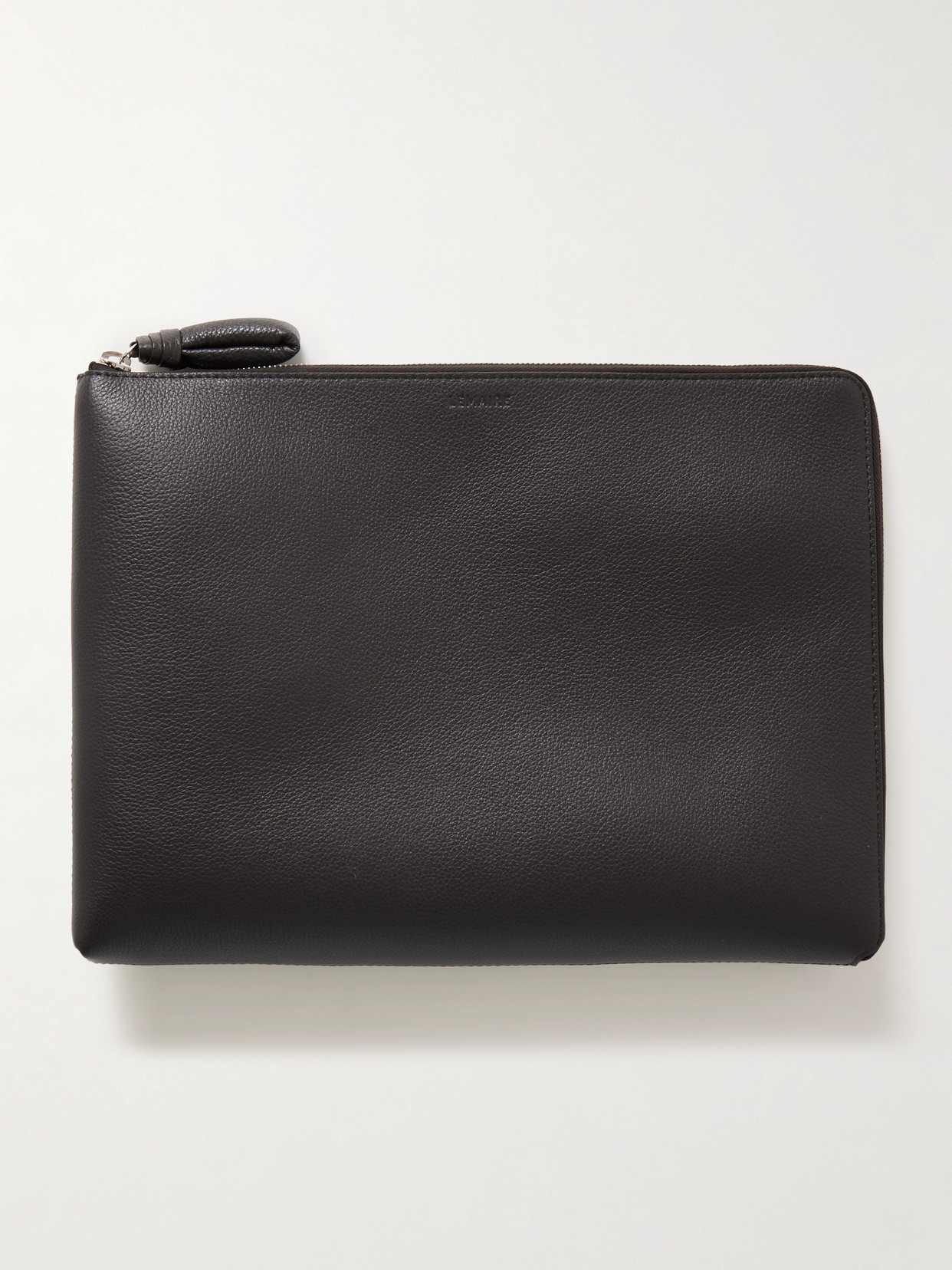 Lemaire Textured-leather Pouch In Brown