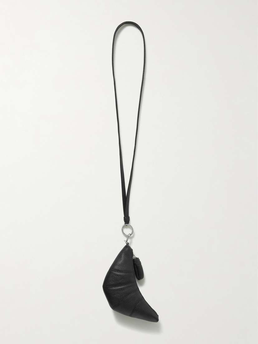 Lemaire Croissant Mini Paneled Textured-leather Pouch