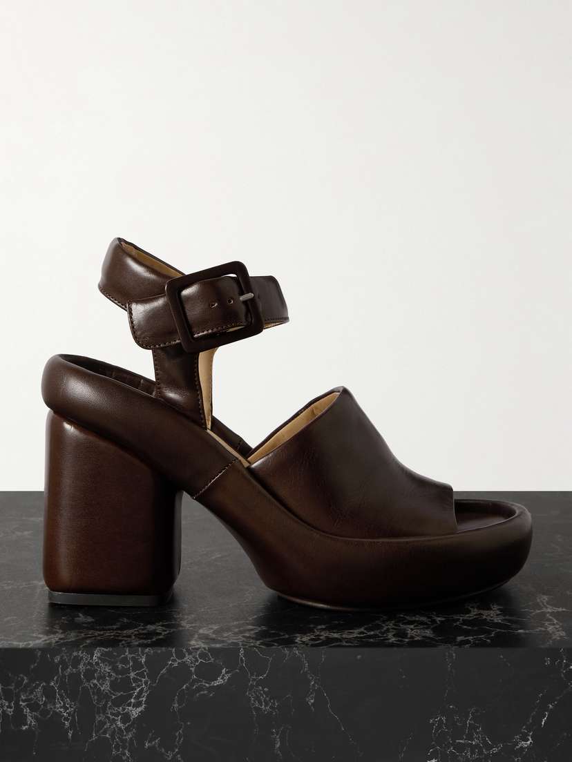 Lemaire Padded Leather Platform Sandals