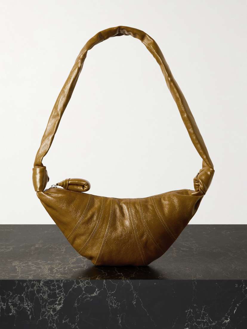 Lemaire Croissant Small Paneled Coated-canvas Shoulder Bag