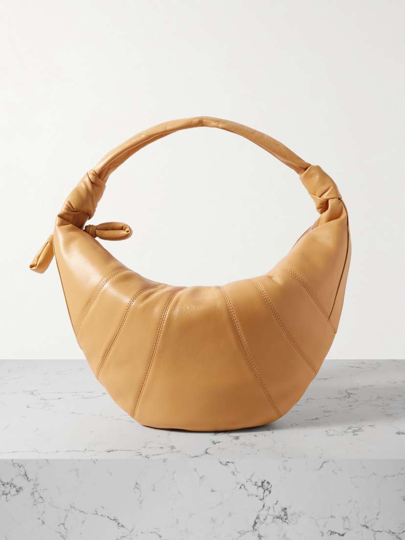 Lemaire Fortune Croissant Knotted Leather Shoulder Bag