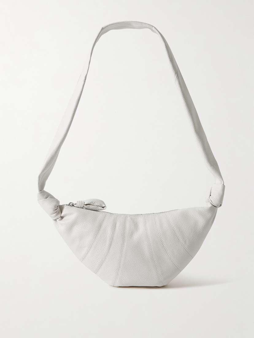 Lemaire Croissant Small Paneled Textured-leather Shoulder Bag