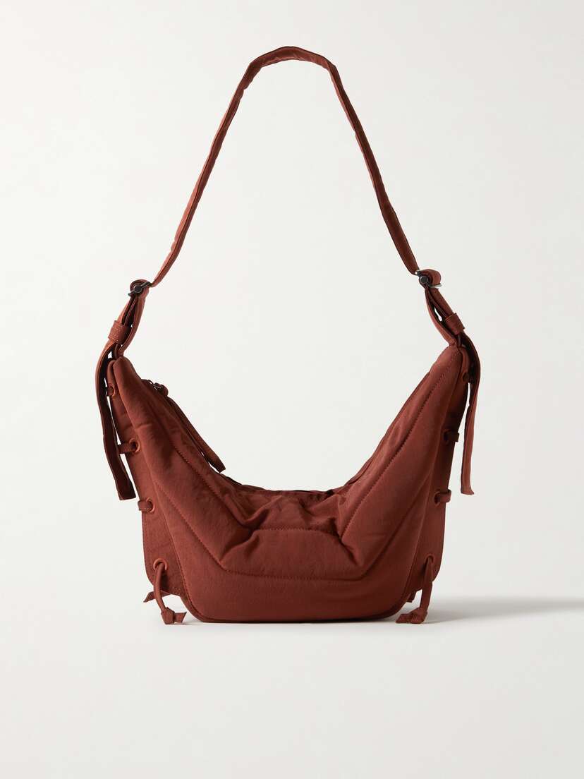 Lemaire Soft Game Small Lace-up Padded Quilted Canvas Shoulder Bag