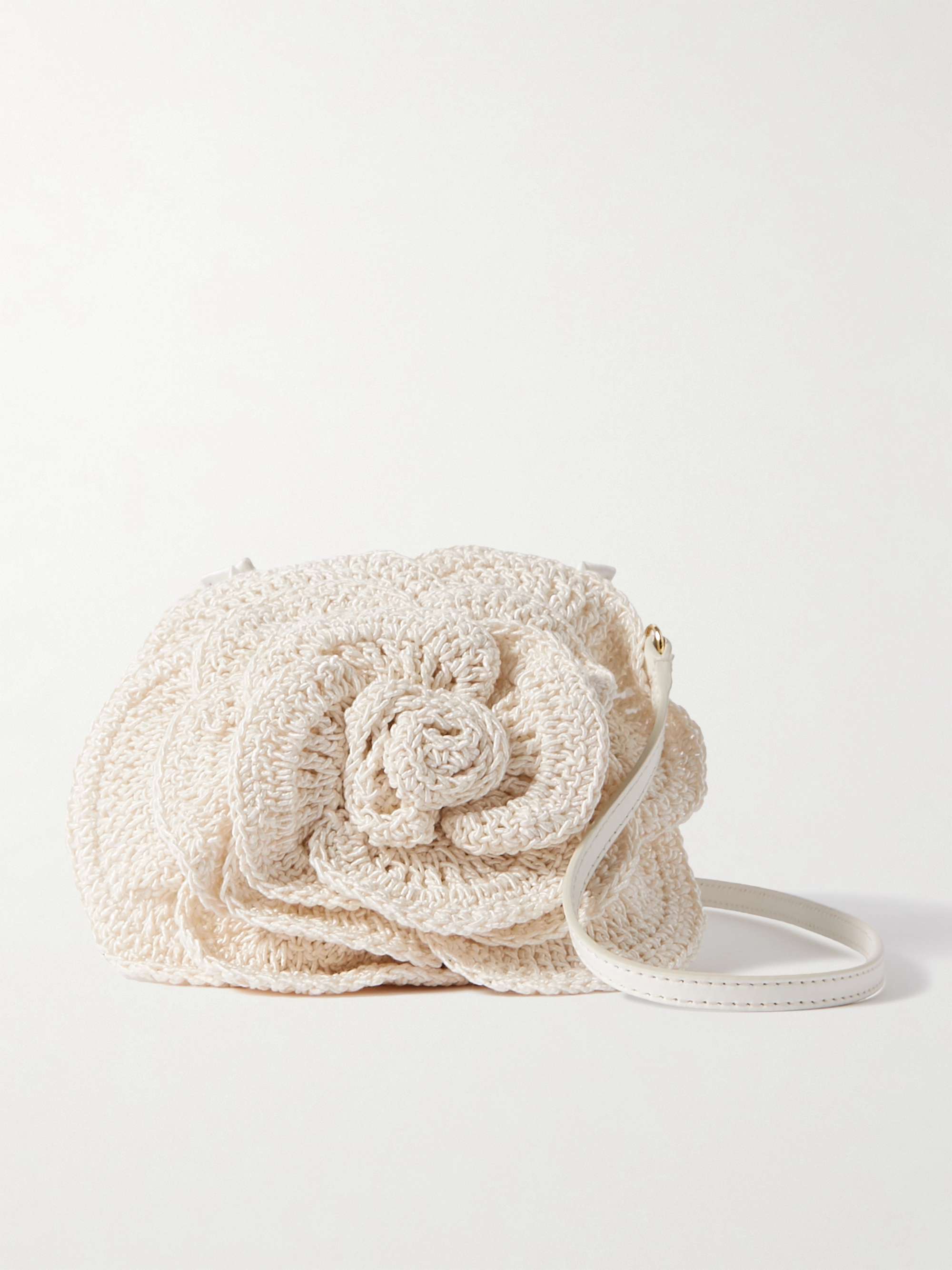 MAGDA BUTRYM Magda crochet knit and satin shoulder bag NET A PORTER