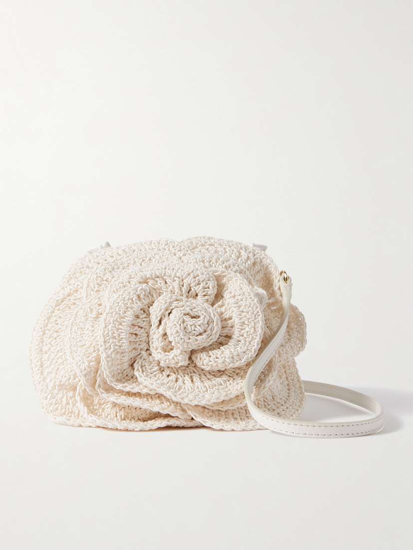 Magda Butrym Magda Crochet-knit And Satin Shoulder Bag