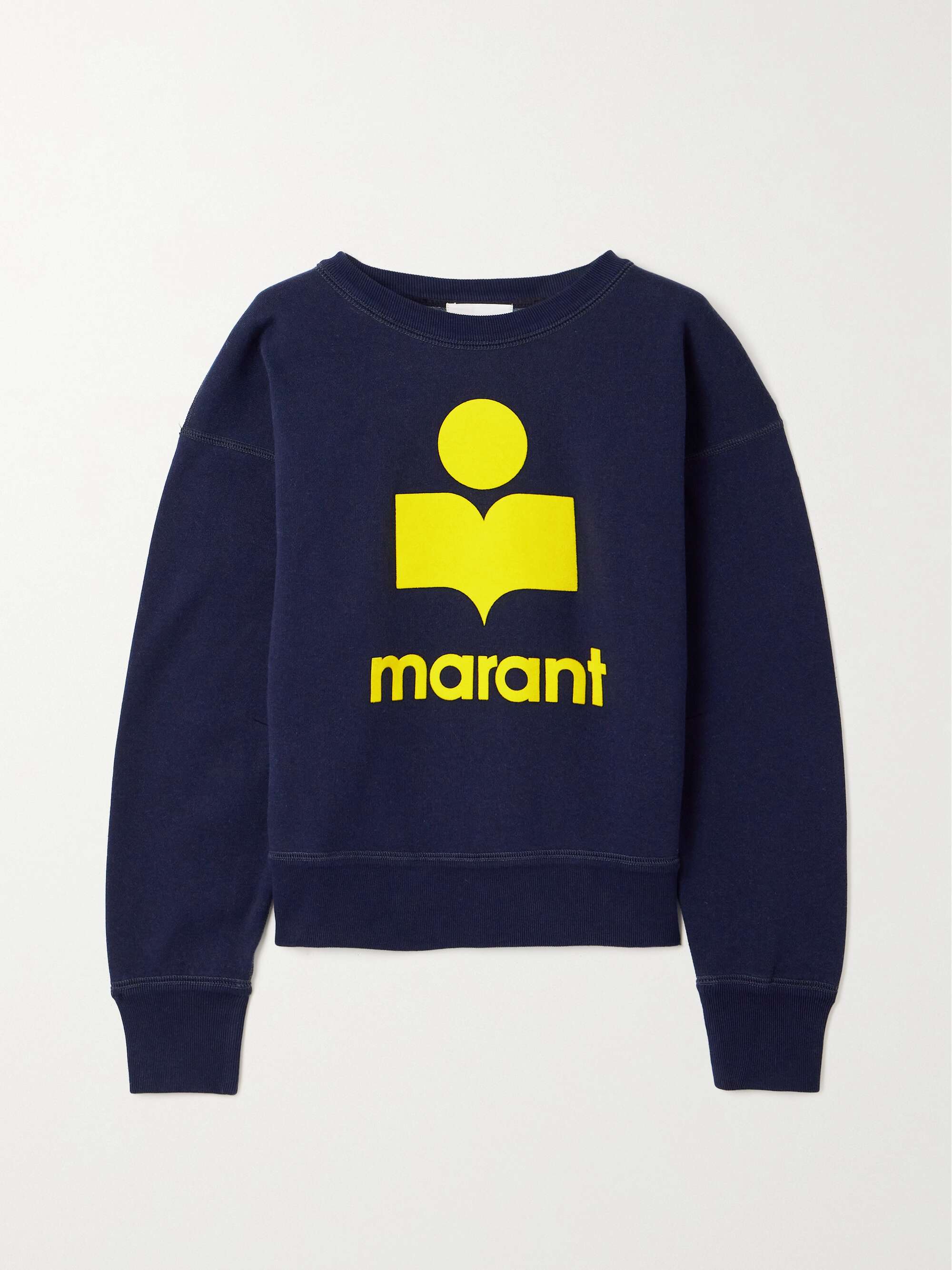 MARANT ÉTOILE Mobyli flocked cotton-blend jersey sweater | NET-A-PORTER