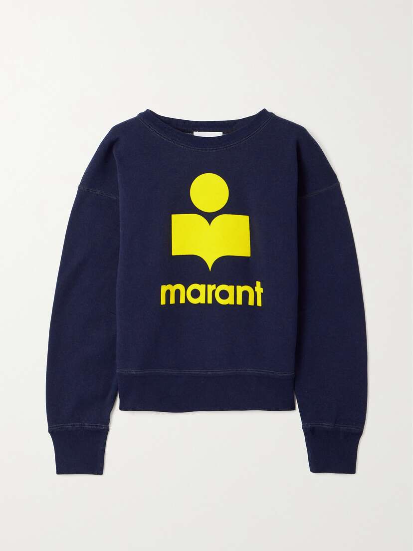 Marant Étoile Mobyli Flocked Cotton-blend Jersey Sweater