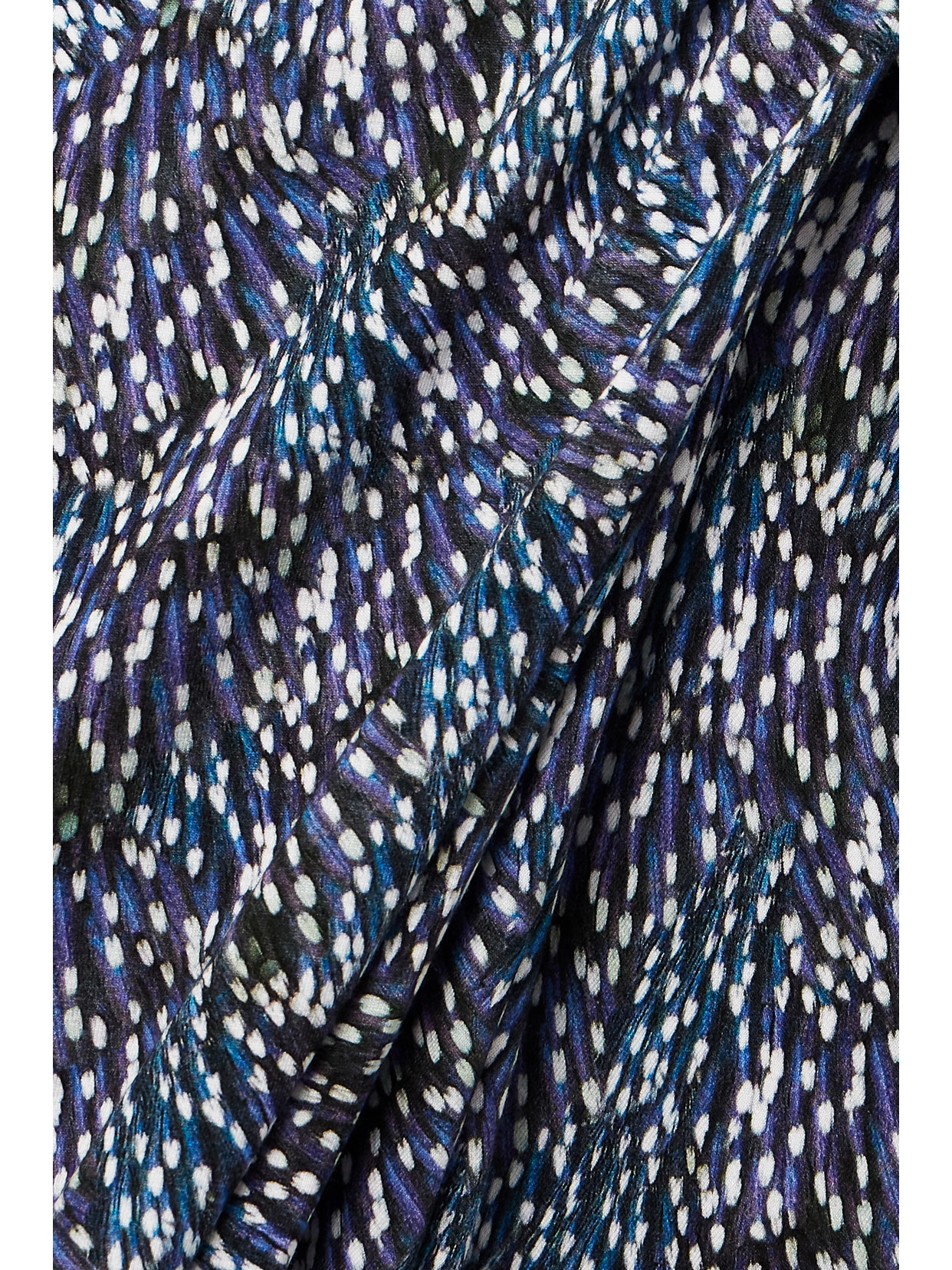 Isabel Marant Étoile Jeldia Draped Printed Stretch-jersey Midi Skirt In Blue