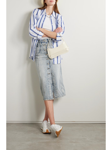 Marant Étoile Vandy paneled denim midi skirt