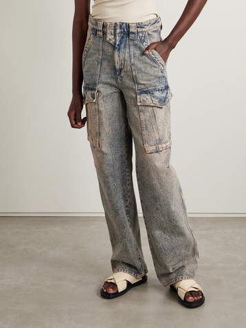 Marant Étoile Heilani  high-rise straight-leg cargo jeans